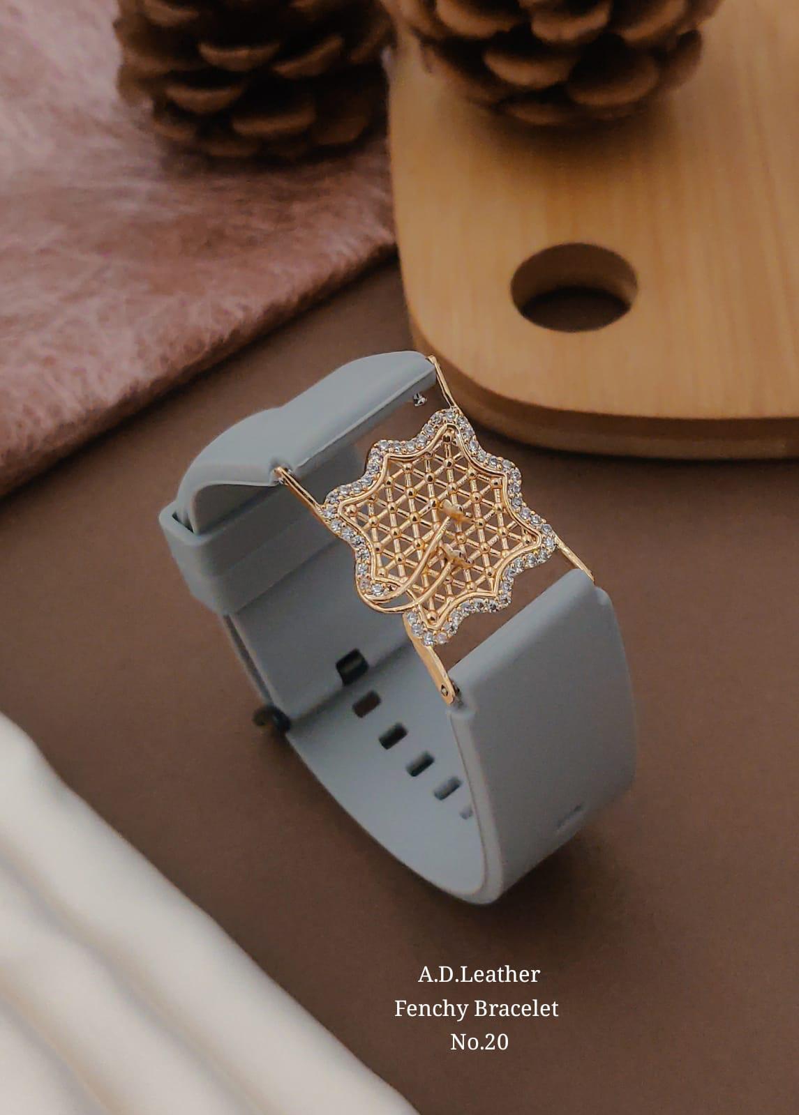 AD Leather MOP Trendy Watch Type Bracelet Wholesalers In Delhi
